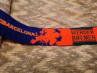 Bufanda FC Barcelona y Werder Bremen