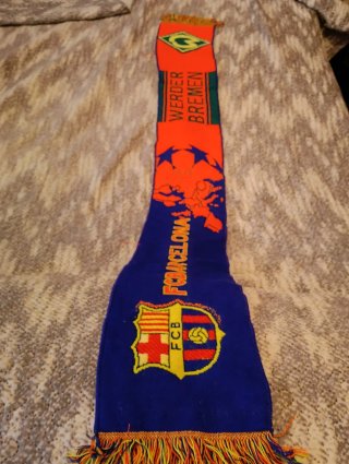 Bufanda FC Barcelona y Werder Bremen