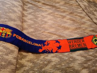 Bufanda FC Barcelona y Werder Bremen