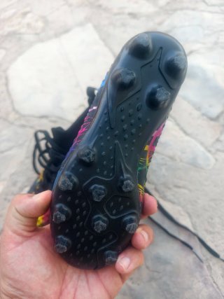 Botas de fútbol negras multicolor Talla 32
