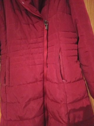 Plumífero granate talla XL