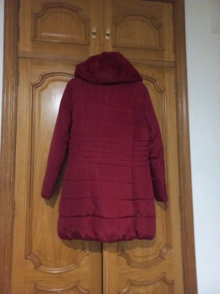Plumífero granate talla XL