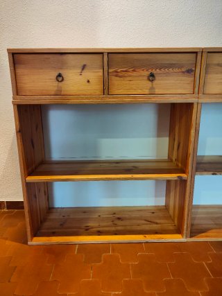 Estantería de pino macizo
