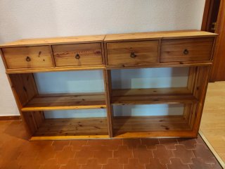 Estantería de pino macizo