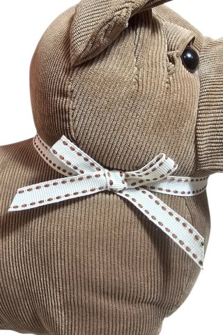 Tope de puerta de peluche marrón