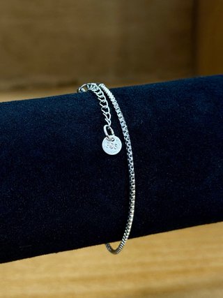 Pulsera Veneciana de Plata de Ley 925 para Hombre