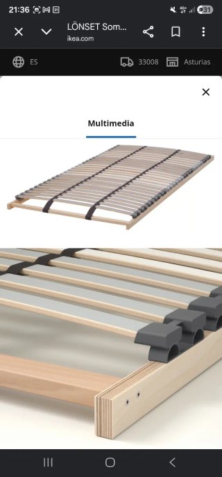 Somier Ikea 80x200