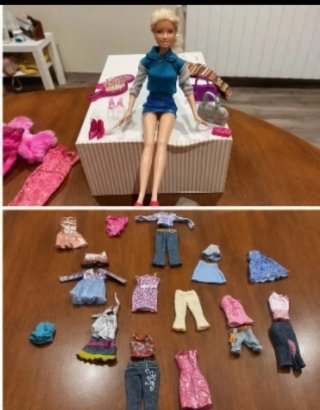 Muñeca Barbie con Ropita y Accesorios