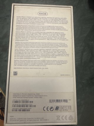 Caja iPhone X Space Grey 64GB