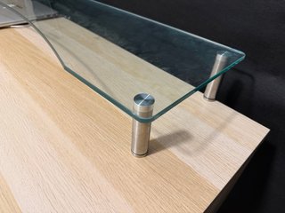 Soporte cristal escritorio Vonhaus