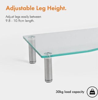 Soporte cristal escritorio Vonhaus