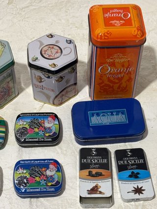 Lote Cajas Metálicas Vintage Decorativas