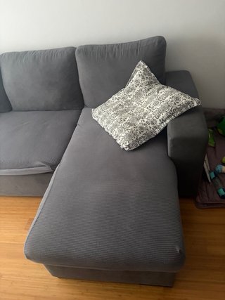 Sofá cama chaise longue gris