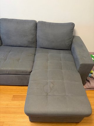 Sofá cama chaise longue gris