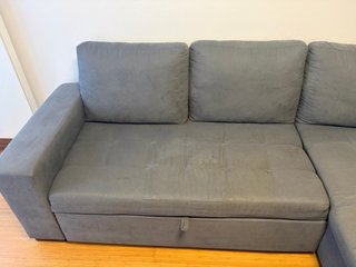 Sofá cama chaise longue gris