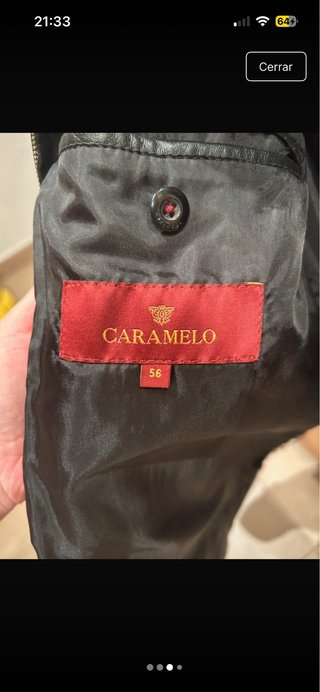 Chaqueta de cuero negra
