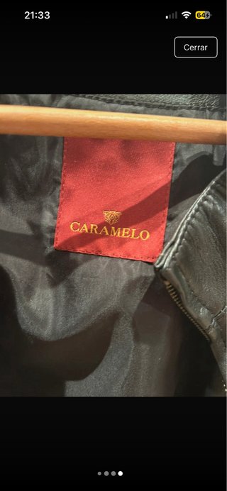 Chaqueta de cuero negra