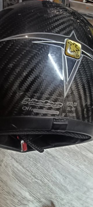 Casco Motocross Carbono Negro Hebo HSX