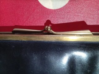 Bolso de mano de piel negro
