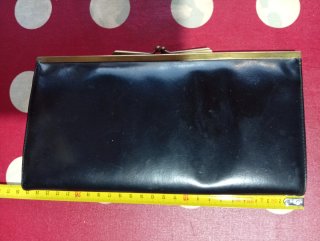 Bolso de mano de piel negro