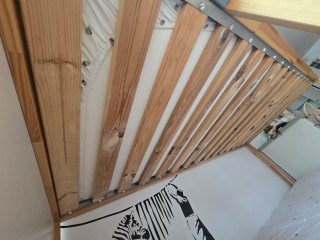 Ikea KURA Litera madera y blanco