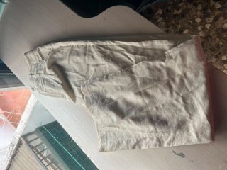 Pantalón de lino beige