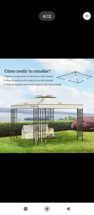 Lona para pérgola de jardín