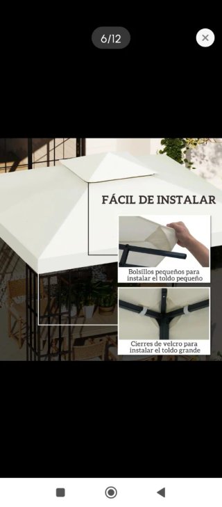 Lona para pérgola de jardín