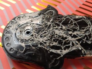 Quemador de incienso Hamsa Negro y Blanco