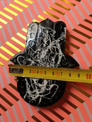 Quemador de incienso Hamsa Negro y Blanco