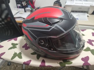 Casco Integral Acerbis Moto Negro/Rojo