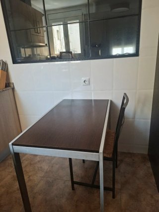 Mesa de cocina/comedor madera y metal