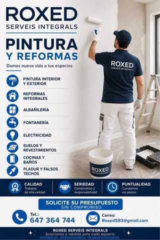 Reformas integrales: pintura, alicatado, parquet