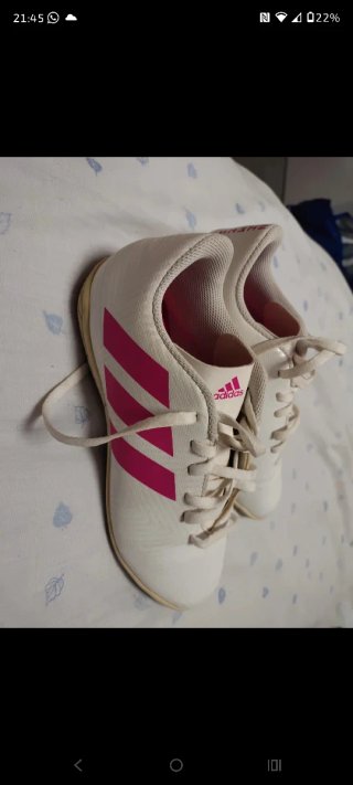 Zapatillas Adidas Niña Blancas y Rosas