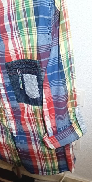 Camisa de cuadros multicolor