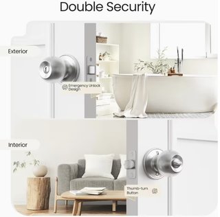 Pomo de puerta con cerradura y llaves