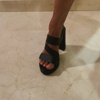 Zapatos de tacón negros talla 38