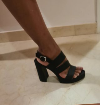 Zapatos de tacón negros talla 38