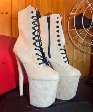 Botines Pole Dance Ante Beige Talla 39