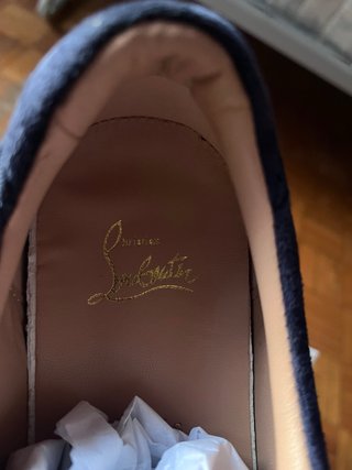 Scarpe Louboutin Uomo Blu Camoscio