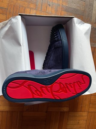 Scarpe Louboutin Uomo Blu Camoscio