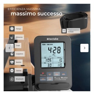 Máquina de remo plegable madera