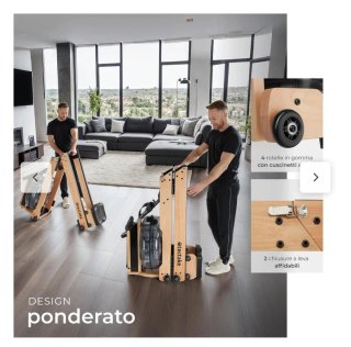 Máquina de remo plegable madera