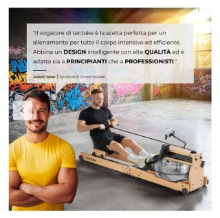 Máquina de remo plegable madera