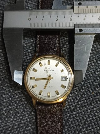 Reloj Radiant Clásica Dorado y Marrón