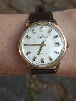 Reloj Radiant Clásica Dorado y Marrón
