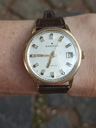 Reloj Radiant Clásica Dorado y Marrón