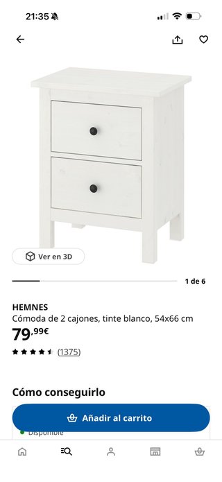 Cómoda HEMNES 8 cajones Ikea