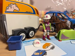 Playmobil 5223 Coche y Caballo Hípica Año 2012
