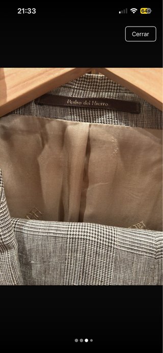Traje cuadros Pedro del Hierro gris